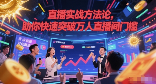 直播实战方法论，助你快速突破万人直播间门槛-凌秋网创