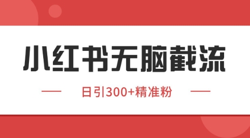 小红书截流同行客源，独家野路子获客玩法 日引200+暴力获客【揭秘】-凌秋网创