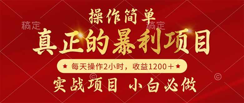 （14978期）真正的暴利项目，操作简单，每天收益1200＋，自己做老板-凌秋网创