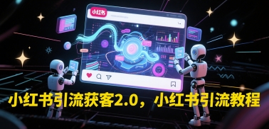 小红书引流获客2.0，小红书引流教程-凌秋网创