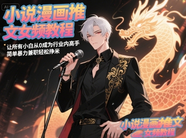 小说漫画推文女频教程，让所有小白从0成为行业内高手，简单暴力兼职轻松挣米-凌秋网创