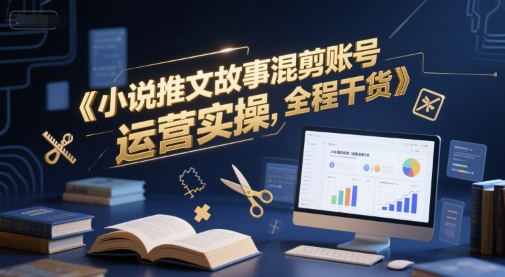 小说推文故事混剪账号运营实操，全程干货-凌秋网创
