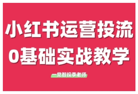 小红书运营投流，小红书广告投放从0到1的实战课，学完即可开始投放（更新）-凌秋网创