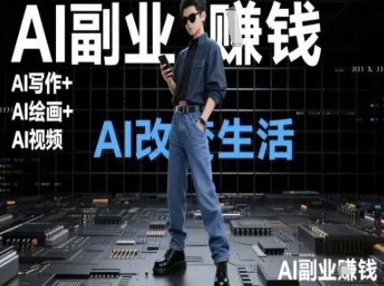 AI改变生活（Ai写作+AI绘画+Ai视频），AI副业挣钱-凌秋网创