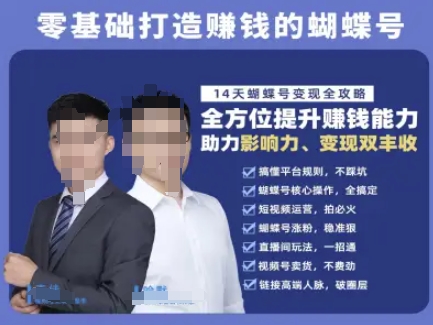 蝴蝶号专栏-视频号运营教程，零基础打造挣钱的蝴蝶号，14天蝴蝶号变现全攻略-凌秋网创