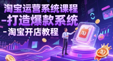 淘宝运营系统课程-打造爆款系统-淘宝开店教程-凌秋网创