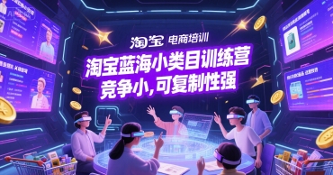 淘宝蓝海小类目训练营， 竞争小，可复制性强-凌秋网创