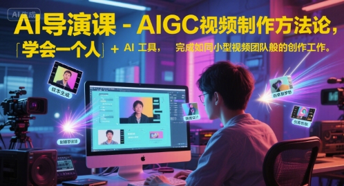 AI导演课-AIGC视频制作方法论，学会一个人+AI工具，完成如同小型视频团队般的创作工作，实现导演梦-凌秋网创