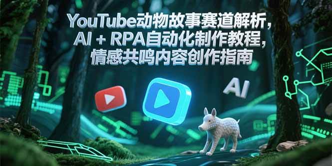 （15174期）YouTube动物故事赛道解析，AI+RPA自动化制作教程，情感共鸣内容创作指南-凌秋网创