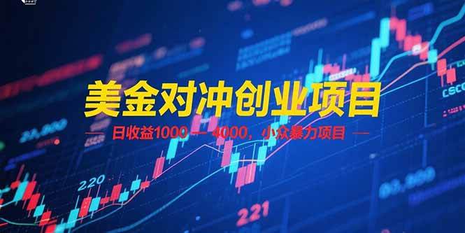 （15187期）美金对冲创业项目，日收益 1000 – 4000，小众暴力项目-凌秋网创