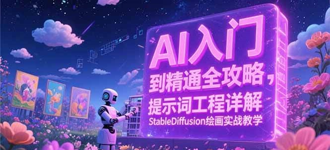 AI入门到精通全攻略，提示词工程详解，StableDiffusion绘画实战教学-凌秋网创