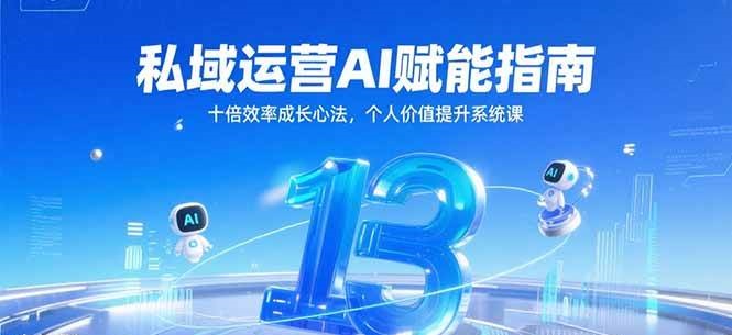 私域运营AI赋能指南，十倍效率成长心法，个人价值提升系统课-凌秋网创