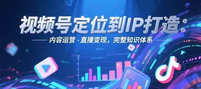 视频号定位到IP打造：账号搭建-内容运营-直播变现，完整知识体系-凌秋网创