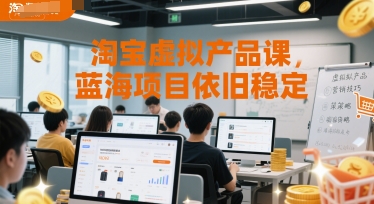 淘宝虚拟产品课，蓝海项目依旧稳定-凌秋网创