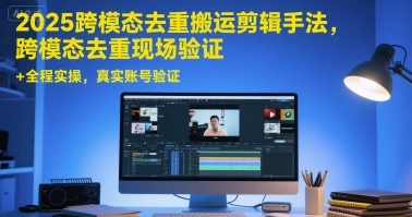 2025跨模态去重搬运剪辑手法，跨模态去重现场验证 +全程实操，真实账号验证-凌秋网创