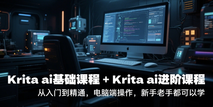 krita ai基础课程+Krita ai进阶课程，从入门到精通，电脑端操作，新手老手都可以学-凌秋网创