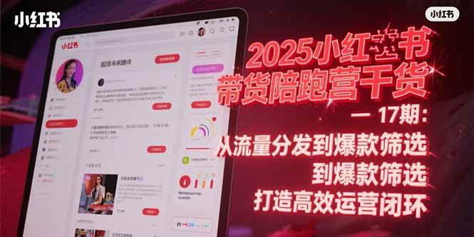 （15193期）2025小红书带货陪跑营干货-17期：从流量分发到爆款筛选 打造高效运营闭环-凌秋网创