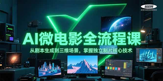（15195期）AI微电影全流程课，从剧本生成到三维场景，掌握独立制片核心技术-凌秋网创