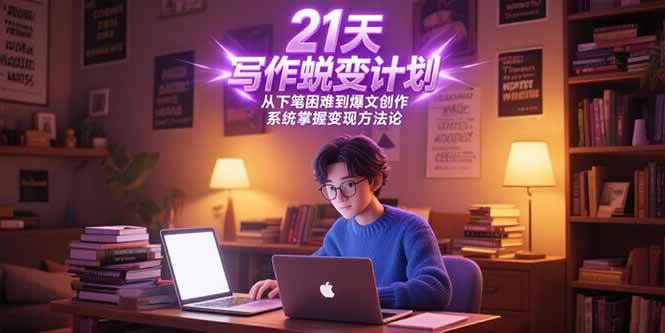 （15204期）21天写作蜕变计划，从下笔困难到爆文创作，系统掌握变现方法论-凌秋网创