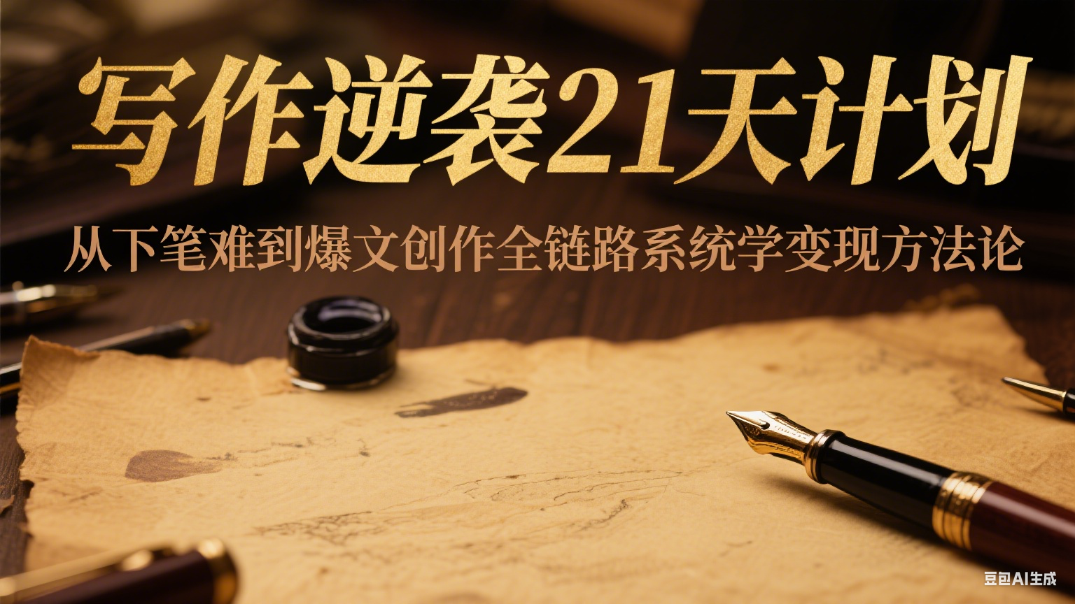 写作逆袭21天计划：从下笔难到爆文创作全链路系统学变现方法论-凌秋网创