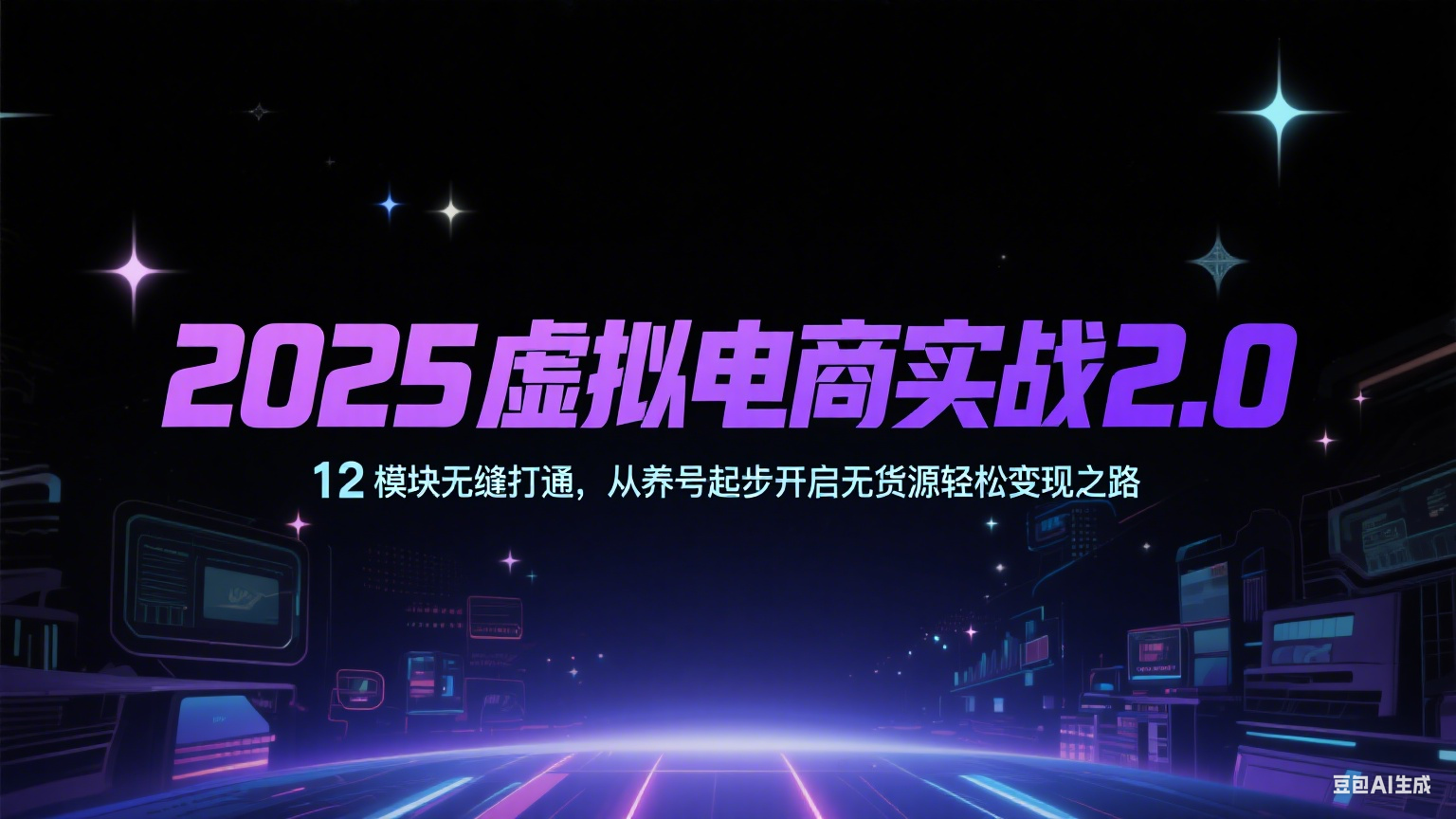 2025虚拟电商实战2.0，12模块无缝打通，从养号起步开启无货源轻松变现之路-凌秋网创
