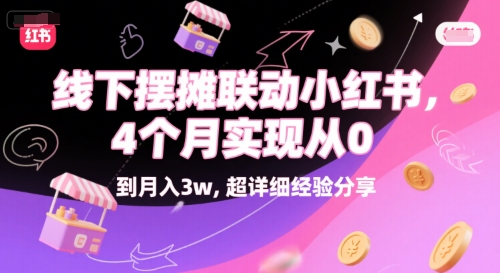 线下摆摊联动小红书，4 个月实现从 0 到月入3w，超详细经验分享-凌秋网创