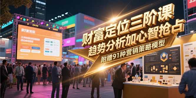 （15219期）财富定位三阶课，趋势分析加心智抢占，附赠91种营销策略模型-凌秋网创