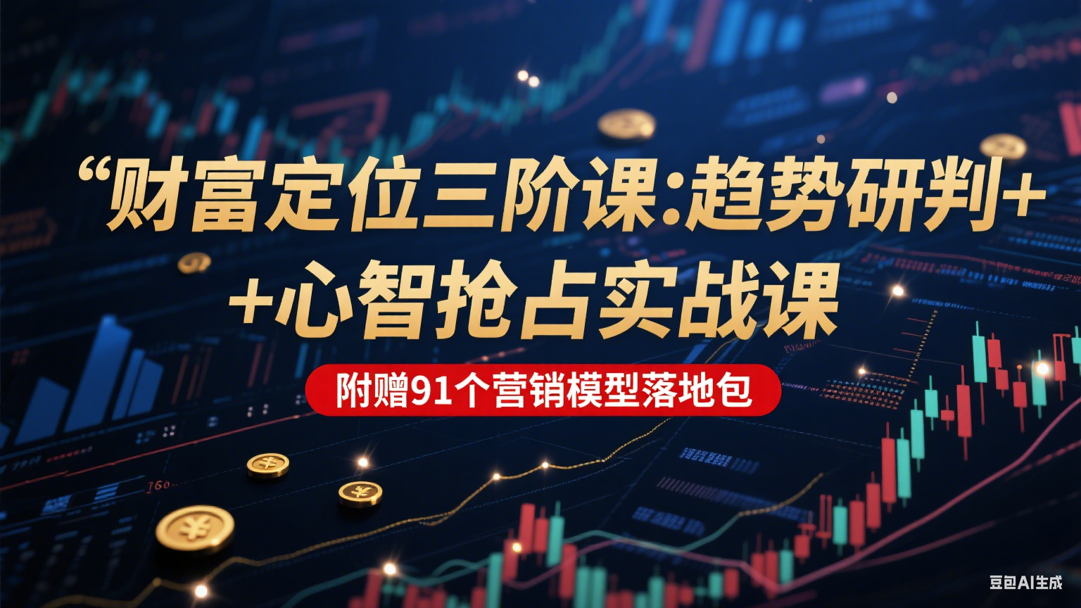 财富定位三阶：趋势研判 + 心智抢占实战课，附赠91个营销模型落地包-凌秋网创