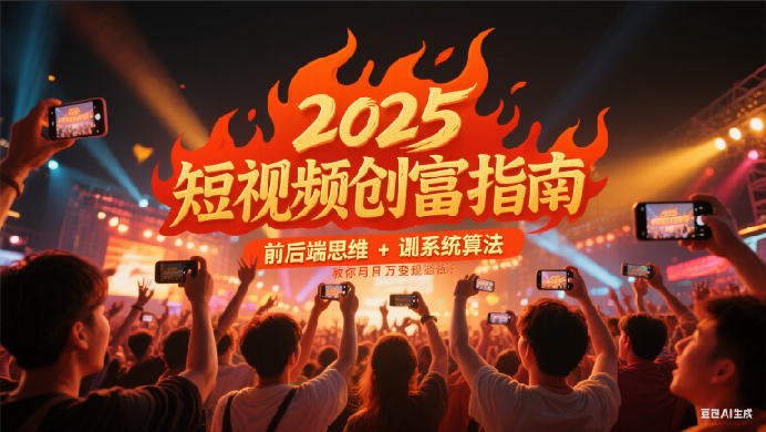 2025短视频创富指南，前后端思维 + 系统算法，教你月入过万变现路径-凌秋网创