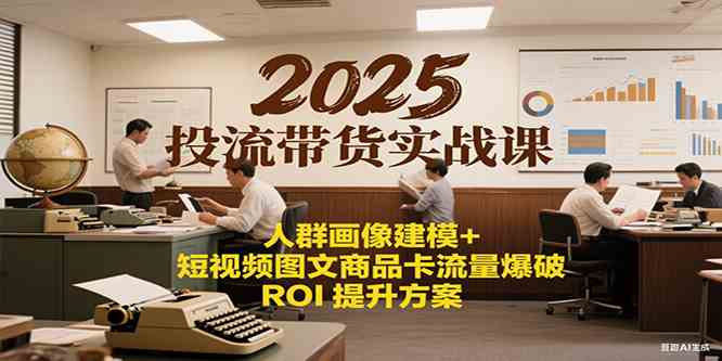 2025投流带货实战课：人群画像建模+短视频图文商品卡流量爆破ROI提升方案-凌秋网创