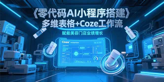 （15239期）零代码AI小程序搭建，多维表格+Coze工作流，赋能美容门店业绩增长-凌秋网创