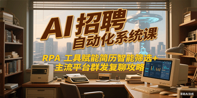 AI招聘自动化系统课，RPA工具赋能简历智能筛选+主流平台群发复聊全攻略-凌秋网创