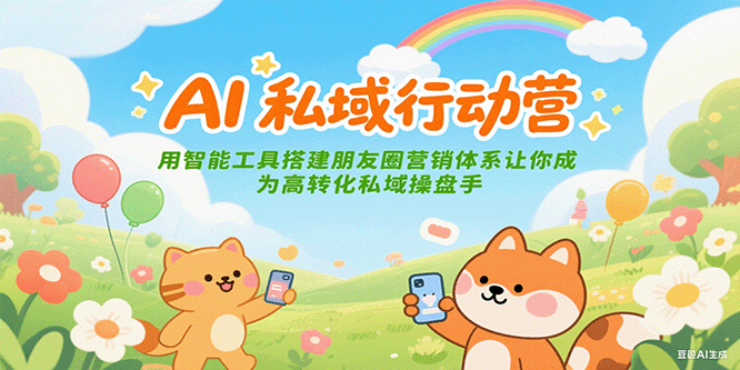 AI私域行动营：用智能工具搭建朋友圈营销体系让你成为高转化私域操盘手-凌秋网创