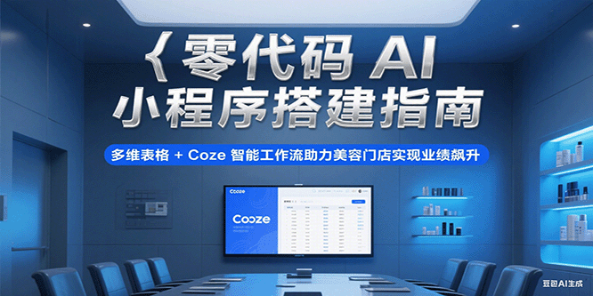 零代码AI小程序搭建指南，多维表格+Coze智能工作流助力美容门店实现业绩飙升-凌秋网创