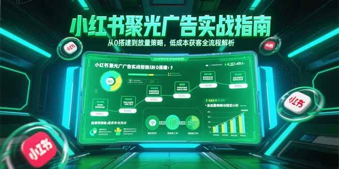 （15248期）小红书聚光广告实战指南，从0搭建到放量策略，低成本获客全流程解析-凌秋网创