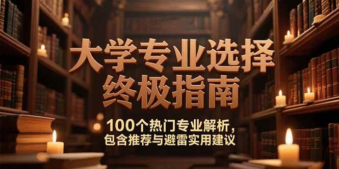 （15261期）付费文：大学专业选择终极指南,100个热门专业解析,包含推荐与避雷实用建议-凌秋网创