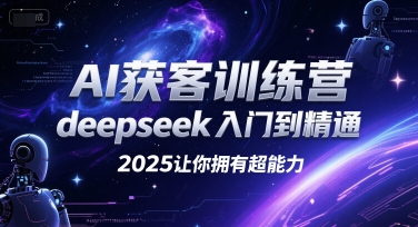 AI获客训练营，deepseek入门到精通，2025让你拥有超能力-凌秋网创