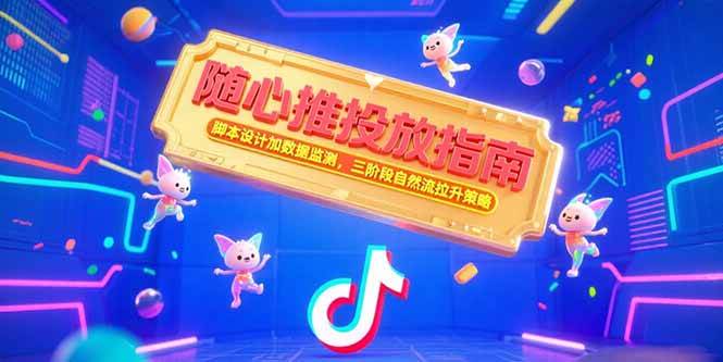 （15291期）随心推投放指南，脚本设计加数据监测，三阶段自然流拉升策略-凌秋网创