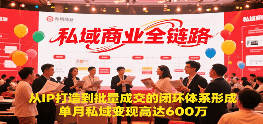 私域商业全链路，从IP打造到批量成交的闭环体系形成，单月私域变现600万-凌秋网创