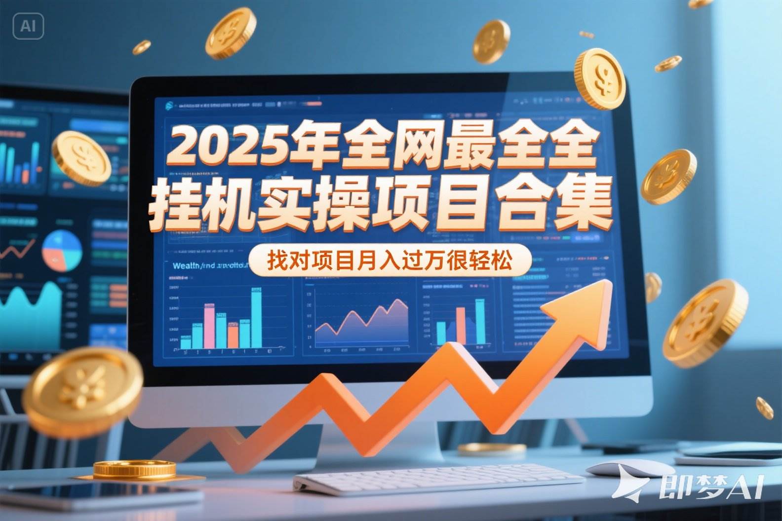 （15303期）2025年挂机实操项目实操演练，挂机类型，AI直播类型，轻资产创业类型…-凌秋网创