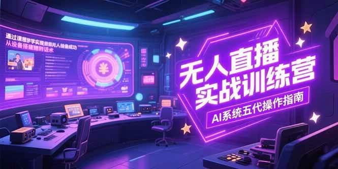 （15315期）无人直播实操训练营，从设备搭建到话术，AI系统五代操作指南(7月更新)-凌秋网创