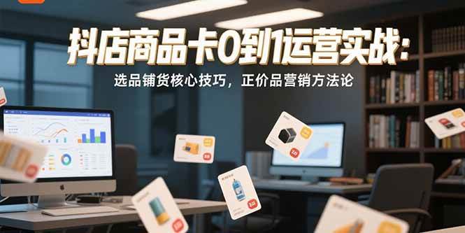（15329期）抖店商品卡0到1运营实战：选品铺货核心技巧，正价品营销方法论-凌秋网创