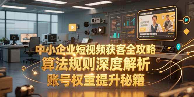 （15326期）中小企业短视频获客全攻略，算法规则深度解析，账号权重提升秘籍-凌秋网创