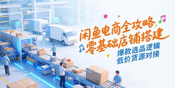 （15325期）闲鱼电商全攻略，零基础店铺搭建，爆款选品逻辑，低价货源对接-凌秋网创