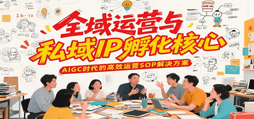 全域运营与私域IP孵化核心，AIGC时代的高效运营SOP解决方案-凌秋网创