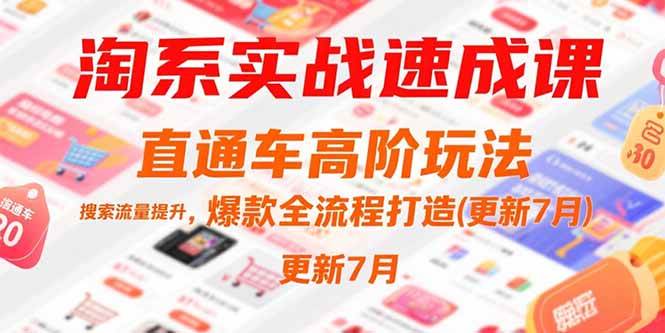 （15374期）淘系实战速成课，直通车高阶玩法，搜索流量提升，爆款全流程打造(更新7月)-凌秋网创