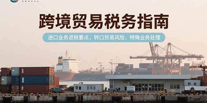 （15381期）跨境贸易税务指南，进口业务退税要点，转口贸易风险，特殊业务处理-凌秋网创
