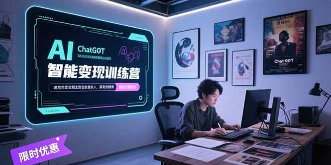 （15389期）AI智能变现训练营，ChatGPT写作变现，电影解说制作，图文带货方法论-凌秋网创