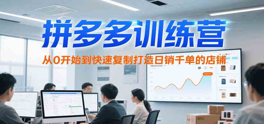 拼多多训练营，从0开始到快速复制打造日销千单的店铺（更新7月）-凌秋网创