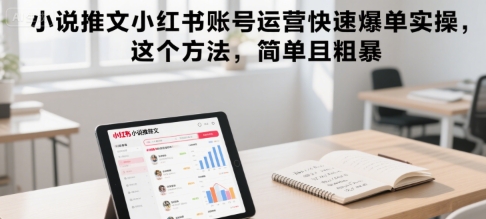 小说推文小红书账号运营快速爆单实操，这个方法，简单且粗暴-凌秋网创